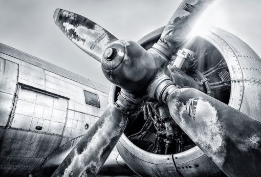 Vintage Historiskt Propeller Flygplan - Bild 3
