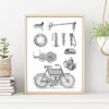 MOTORCYKEL poster (Lager)