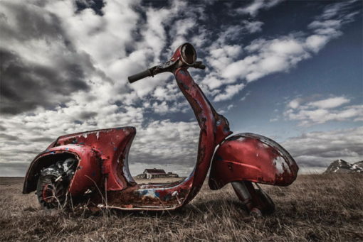 Vintage rostig Scooter - Bild 3
