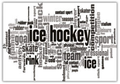 Hockey text poster
