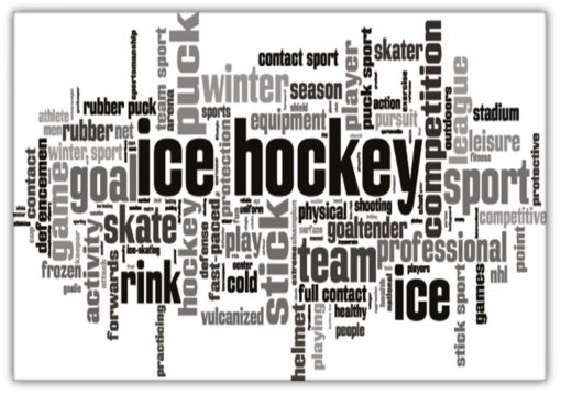 Hockey text poster
