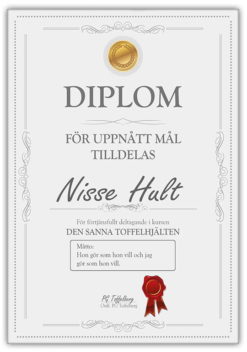 Diplom Toffelhjälte poster