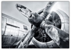 Vintage Historiskt Propeller Flygplan