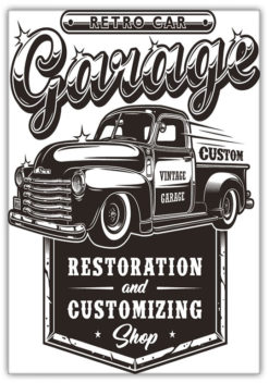 Custom restoration shop Poster