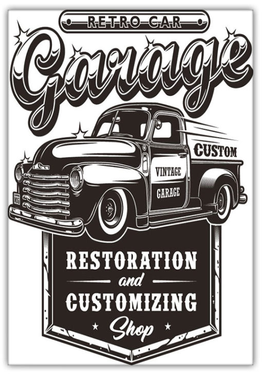 Custom restoration shop Poster