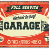 Retro Bil Service Skylt