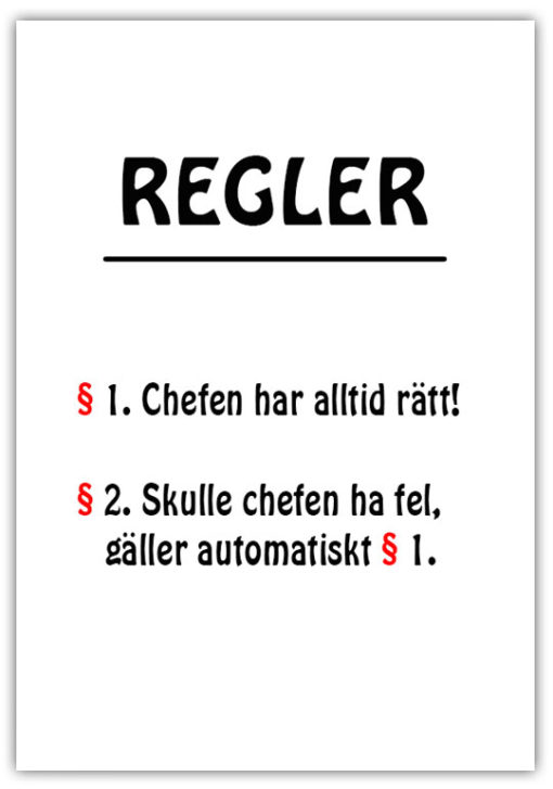 Text Poster Chefen