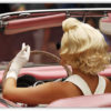 Poster Blond lady in Pink Cadillac