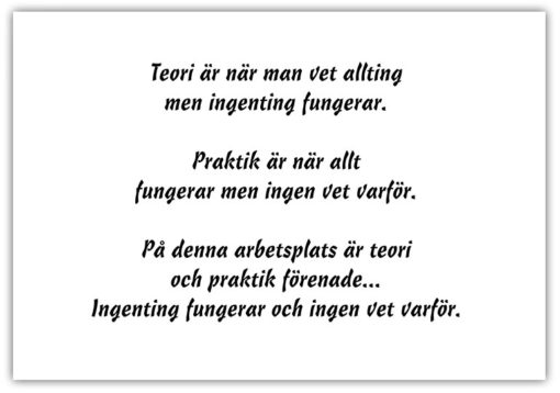 Text Poster Teori och Praktik