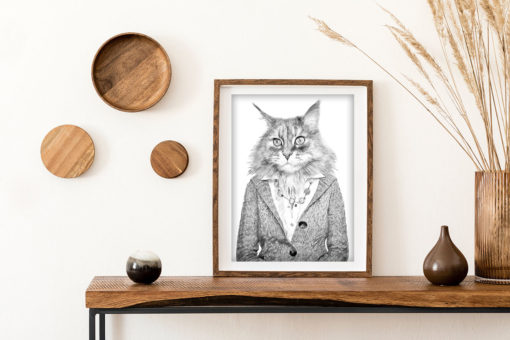 Poster Katt med kläder - Bild 3