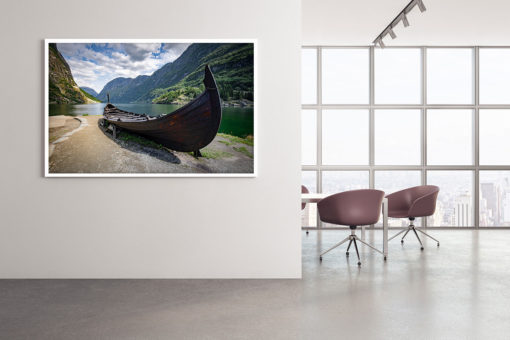 Viking båt på stranden poster - Bild 3