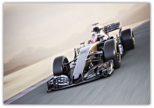 Formel 1 bil på banan