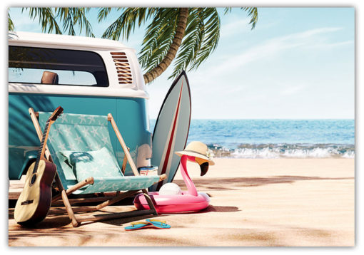 Klart för sommar camping Poster