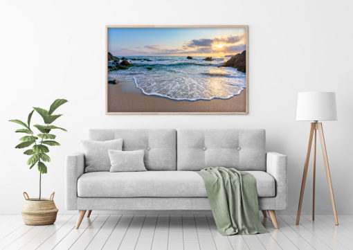 Soluppgång över stranden Poster - Bild 2