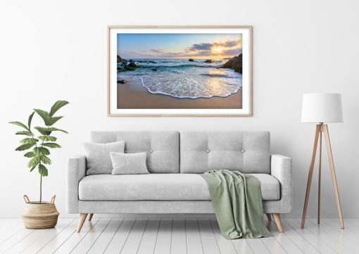 Soluppgång över stranden Poster - Bild 3