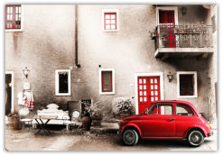 Röd Fiat Poster
