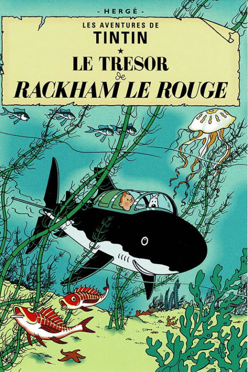 Tintin - Vykort - Le trésor de Rackham le Rouge (15x10)