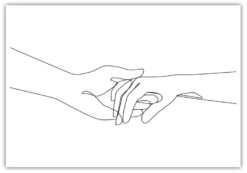 Line Art illustration händer
