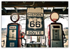 Historiskt Route 66 tankstation