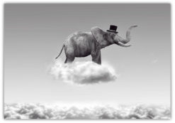 Elefant på molnet Poster