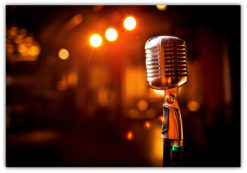 Retro microphone Poster