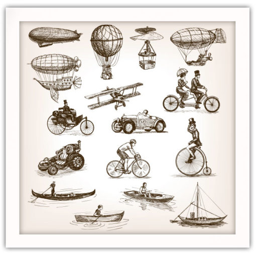 Vintage transportmedel poster - Bild 2