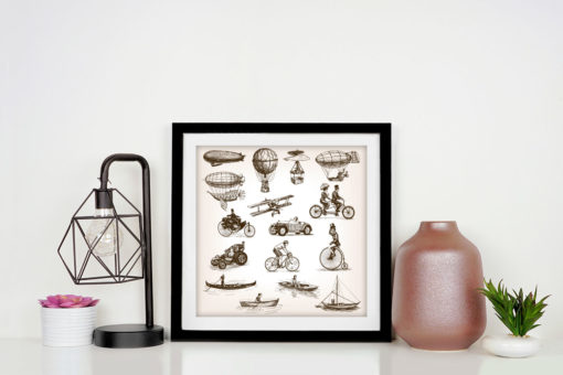 Vintage transportmedel poster - Bild 3