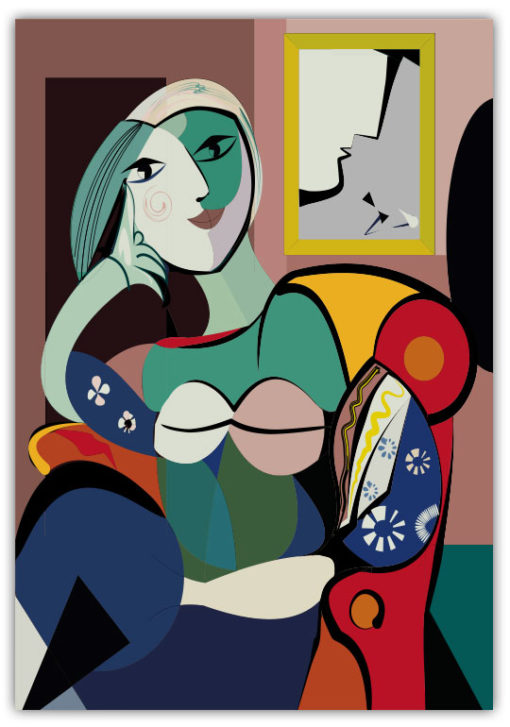 Colorful abstract, inspired by Picasso Poster