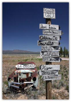 Route 66 classic vägskylt poster