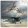 Retro flygplan poster