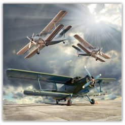 Retro flygplan poster