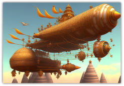 Fantasy flyg farkost poster