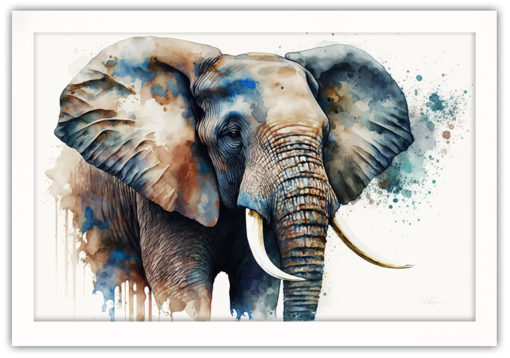 Elefant vattenfärg illustration - Bild 2