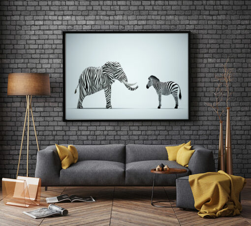 Elefant Zebra Poster - Bild 3