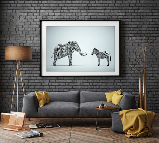 Elefant Zebra Poster - Bild 4