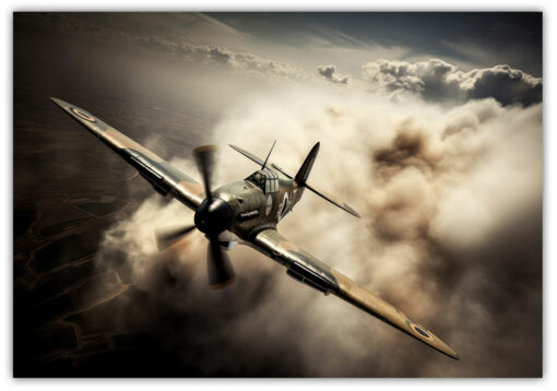 Spitfire plan bland molnen