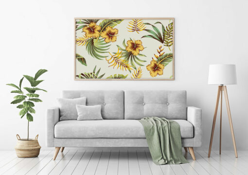 Tropical Vintage Hibiskus Poster - Bild 2