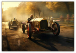 Vintage car racing Poster