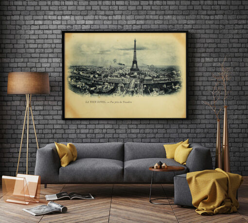 Paris i vintage stil Poster