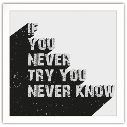 IF YOU NEVER TRY YOU NEVER NOW Poster - Bild 2