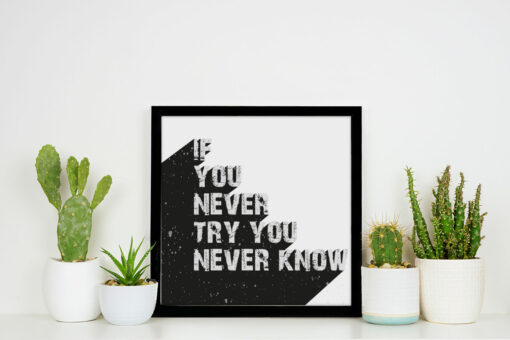 IF YOU NEVER TRY YOU NEVER NOW Poster