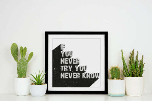 IF YOU NEVER TRY YOU NEVER NOW Poster - Bild 3