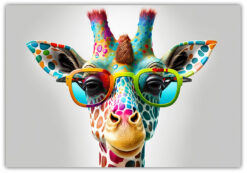 Färgglad Giraff Poster