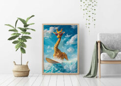 Giraff surfare Poster