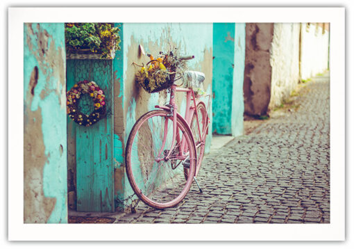 Vintage rosa Cykel poster - Bild 4