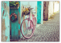 Vintage rosa Cykel poster