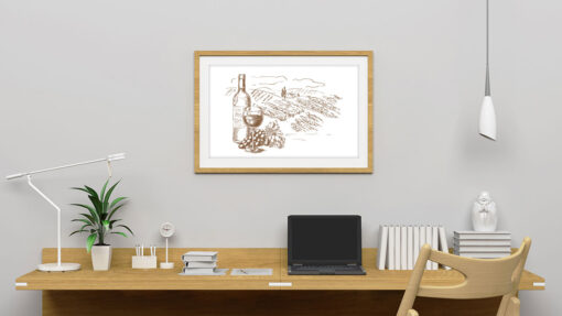 Vingårds landskap illustration poster - Bild 3