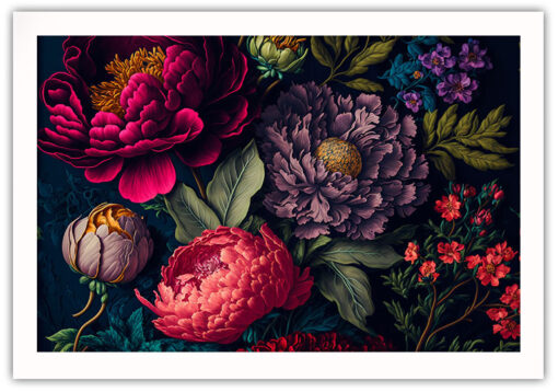 Vintage botaniskt blommotiv poster - Bild 5