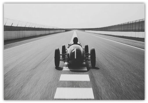 Vintage Racing car poster