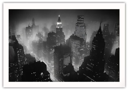 Natt vy över New York poster - Bild 2